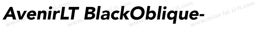AvenirLT BlackOblique字体转换